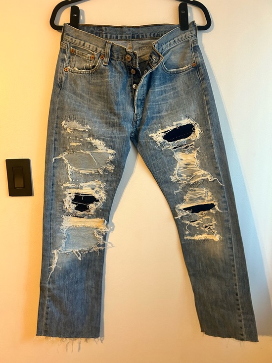 Levi's Other - Levi's Vintage Light Blue Distressed Straight Jeans
